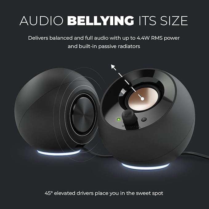 Creative Pebble SE Minimalist 2.0 USB-C Powered PC Speakers - Image 5