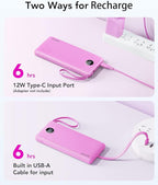 VRURC Portable Charger 10000mAh, Travel Essentials Battery Pack, 5 Output 2 - Image 6