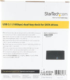 StarTech.com Dual-Bay USB 3.1 to SATA Hard Drive Docking Station, USB 3.1 - Image 9