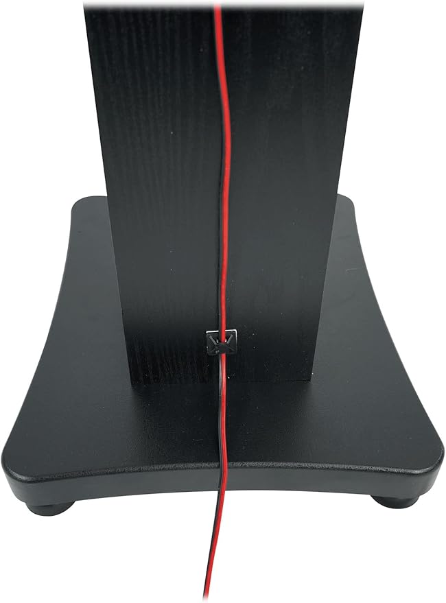Rockville Pair SS28B Premium Black Wood Grain 28" Home Speaker Stands, 100lb - Image 4