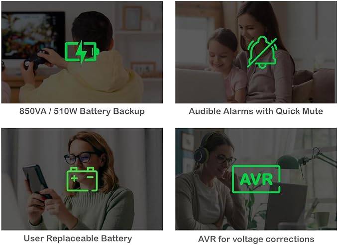 APC Back-UPS Pro 850VA UPS, 510W Battery Backup & Surge Protector, 8 Outlets - Image 8