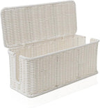 Cable Management Box, Handmade Rattan Cable Organizer, 2 Open Slots Cords Hider by Cantalop
