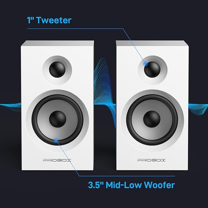 BT16 Active Bookshelf Speakers 3.5" Woofer - Image 3