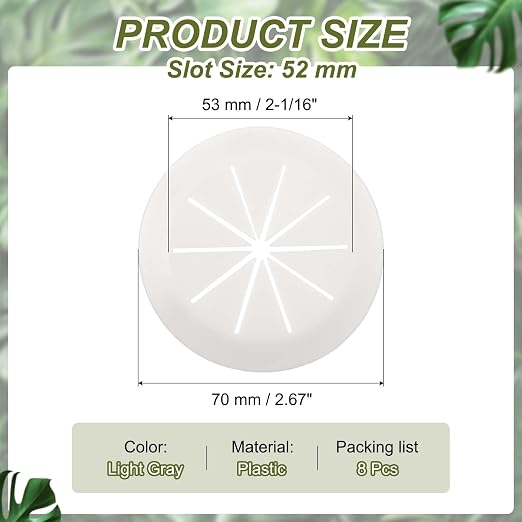 PATIKIL Desk Grommet 2-1/16", Light Gray - Image 2