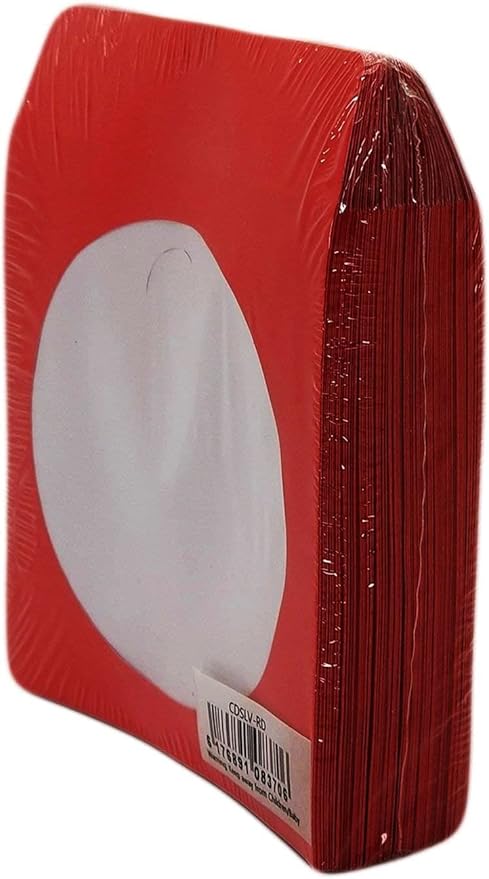 BestDuplicator Red Cd/DVD Paper Media Sleeves Envelopes by BestDuplicator
