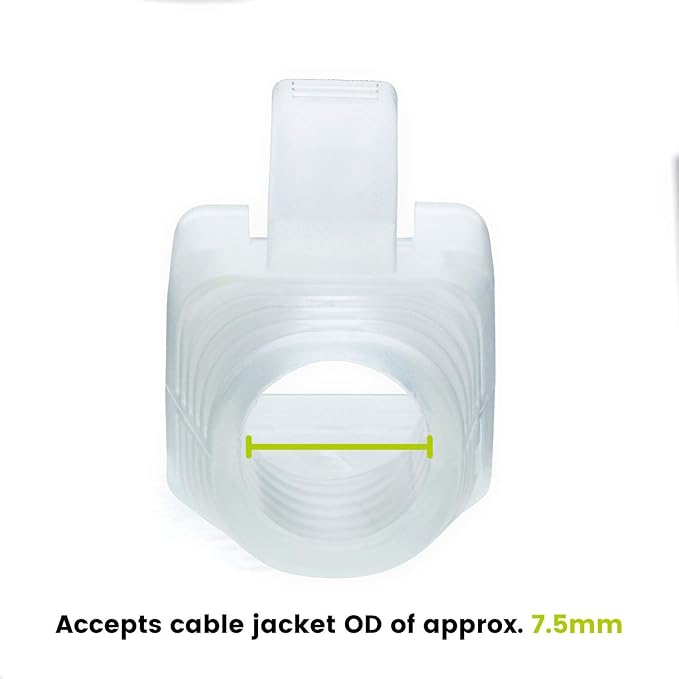 trueCABLE RJ45 Strain Relief Boots, 7.5mm Slip-On PVC Plug Cover, Transparent - Image 3