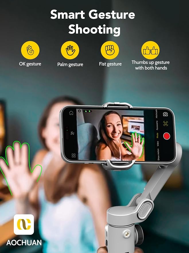 Smart X2 Gimbal Stabilizer for iPhone, Built-in 20cm Extension Rod, 3-axis - Image 7