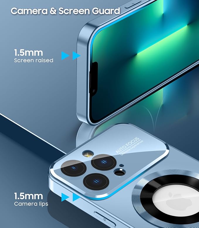 Magnetic for iPhone 13 Pro Case, Built-in Camera Lens Protector, Compatible - Image 4