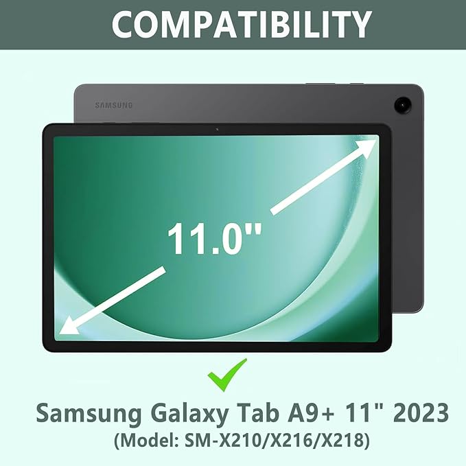 Keyboard Case for Samsung Galaxy Tab A9 Plus 5G 11 inch 2023, 7 Color Backlit - Image 7