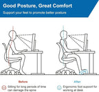 StrongTek Ergonomic Under Desk Footrest, 3 Adjustable Heights Wooden Office - Image 2