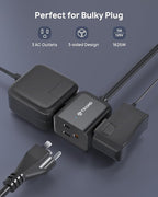 TROND 360° Rotating Flat Plug Extension Cord 15ft, Low Profile Small Power Strip - Image 3