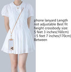 Leather cell phone lanyard Detachable Phone Chain Strap 2-in-1 Phone Charm with - Image 2