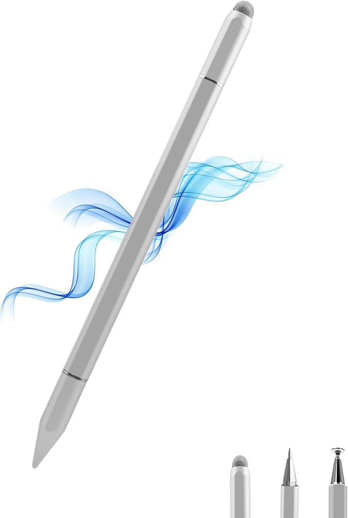 Stylus Pens for iPad, Luntak 3 in 1 Ballpoint Pen, Fiber Tip & Clear Disc by Luntak