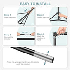 10.2x10Ft Heavy Duty Backdrop Stand, MSKIRA Adjustable Backdrop Support System - Image 6