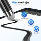 Stylus pens for Touch Screens Fiber mesh Tips High Sensitivity & Fine Point - Image 2