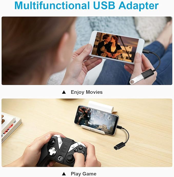 USB C to USB Adapter, Type-C OTG Cable Type C Male to USB A Female Usb to - Image 5