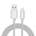 MFi Certified Metal Charger Cable 3.3FT Stainless Steel Braided Fast Charging by METZONIC