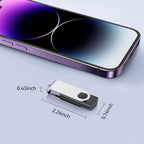 JUANWE 64GB USB Flash Drives 5 Packs, USB 2.0Thumb Drives Foldable 360°Swivel - Image 4