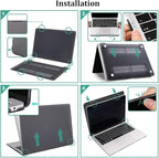 Mektron for MacBook Air 13 Case A1466/A1369, Snap-on Plastic Hard Shell Cover - Image 8
