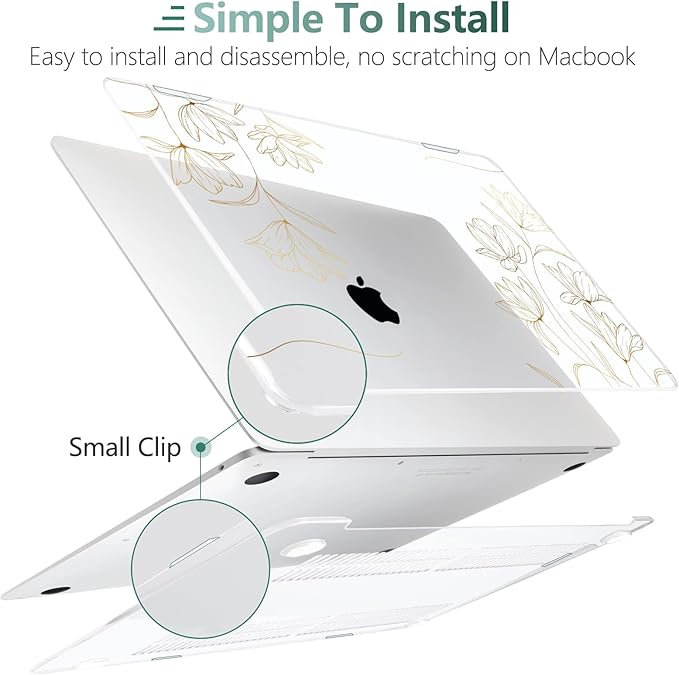 TWOLSKOO Compatible with MacBook Pro 13 inch Case 2022 2021 2020-2016 A2338 - Image 3