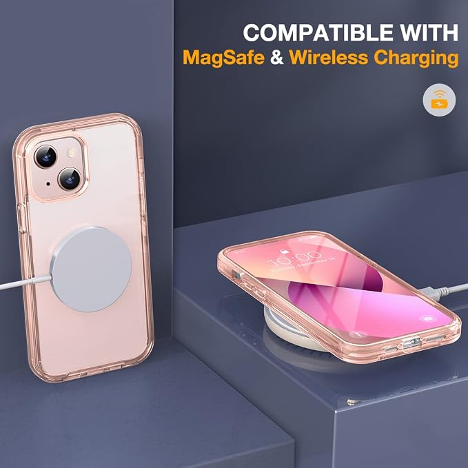 Miracase Glass iPhone 13 Case 6.1 inch, 2023 Upgrade Full-Body Clear Bumper Case - Image 5