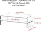 Egchi Acrylic Monitor Stand, 2 Tiers Computer Monitor Riser, Computer - Image 2