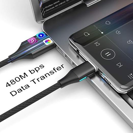 N. NETDOT Magnetic Charging Cable, Gen10 Nylon Braided 2-in-1Magnetic Phone - Image 3