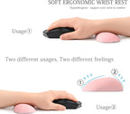 UnivoColors Design-Wave Set of Wrist Rest, Artificial Sheepskin+Memory - Image 2