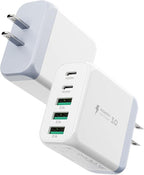 USB C Charger Block, Type C Charger Fast Charging, 50W 5-Port USB Wall Charger by EIZLXQ