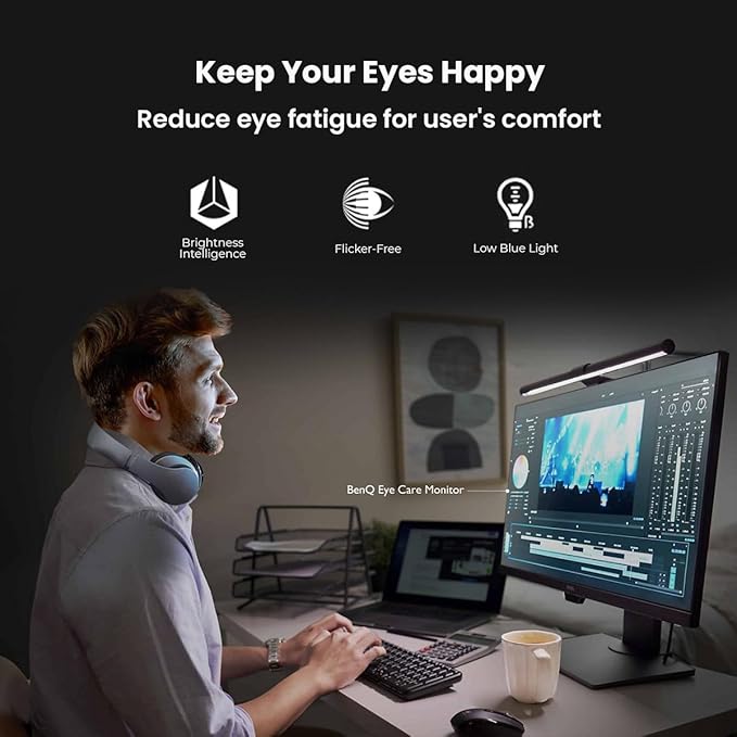 BenQ GW2480 Computer Monitor 24" FHD 1920x1080p | IPS | Eye-Care Tech | Low - Image 2