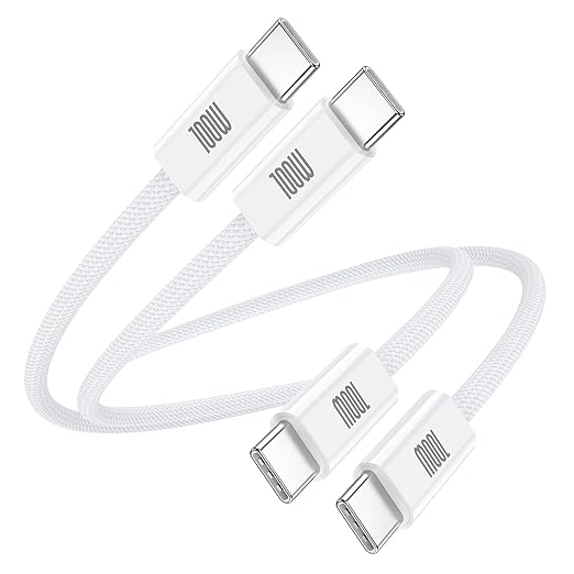 USB C to USB C Charging Cable, 100W Nylon Braided C to C Charger Cable Fast by Avatcen
