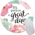 Mouse Pad, Inspirational Quote Floral Mouse Pad, Quote Great Day Mouse Pad by Armanza