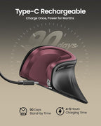 ProtoArc Ergonomic Vertical Mouse, EM11 NL Rechargeable Wireless Mouse Bluetooth - Image 2