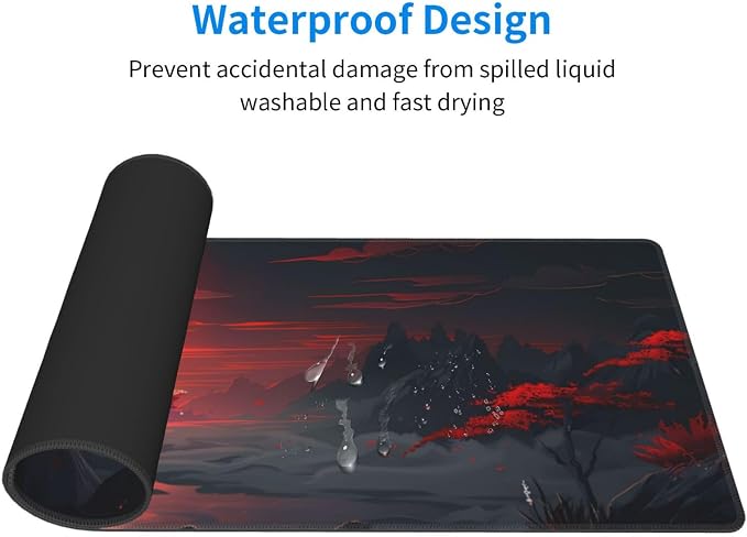 Extended Gaming Mouse Pad, Large Desk Mat XL Anime Mouse Pad Waterproof - Image 3