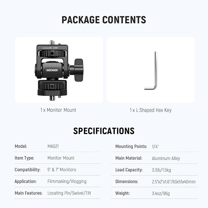 NEEWER Field Monitor Mount Monitor Holder - Image 9