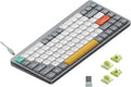 nuphy Air75 V2 Portable 75% Mechanical Keyboard, Wireless Keyboard, Supports by NuPhy