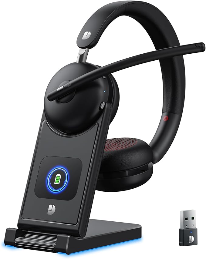 Wireless Headset with Mic for Work-Bluetooth 5.3 Headset with Noise Cancelling by DYTOLEWirelessHeadset