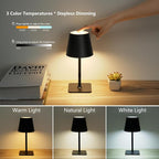 4 Pack Cordless Table Lamps, Portable Rechargeable Lamp, 6000mAh Battery - Image 5