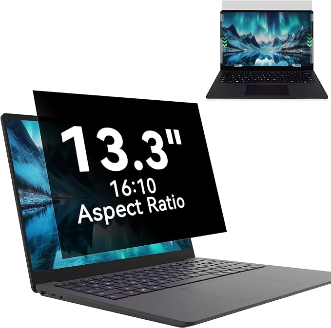 Laptop Privacy Screen 13.3 Inch-16:10 Aspect Ratio Anti-Glare Blue Light Film by MaoYeye