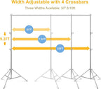 9.2 x 10 Ft Stainless Steel Backdrop Stand Heavy Duty, MSKIRA Adjustable - Image 2