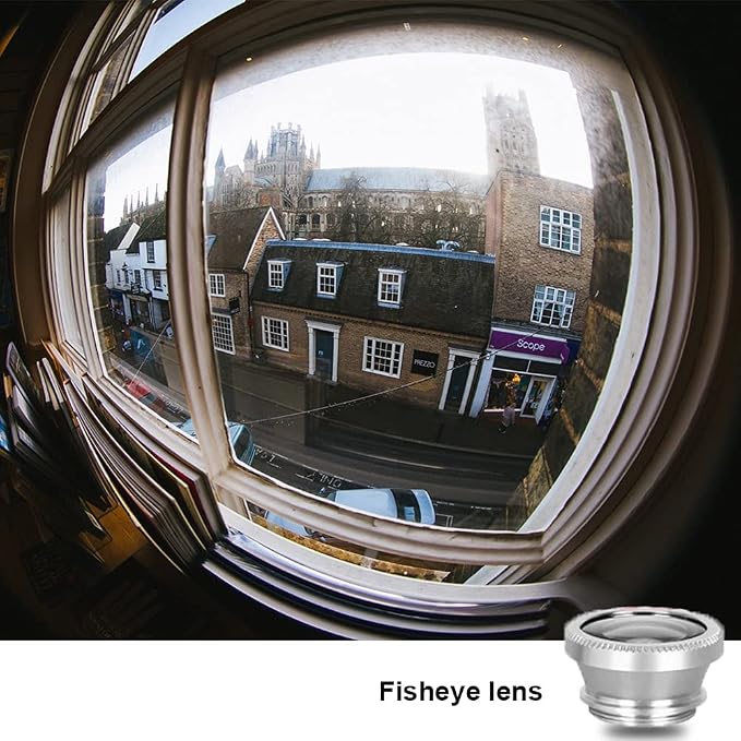 Silver 3 in 1 Cell Phone Camera Lens Kit Wide Angle Macro Fisheye Lens Universal - Image 3