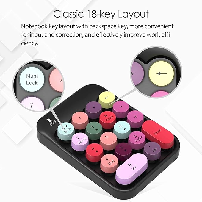 FELICON Wireless Numeric Keypad 18 Keys - Image 3