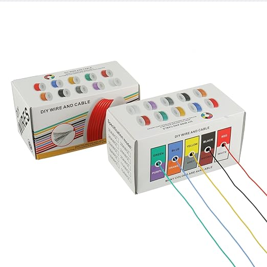 BOJACK 28 AWG Flexible Silicone Wire Electric Wire Hook up Wire Kit 300V Cables - Image 4
