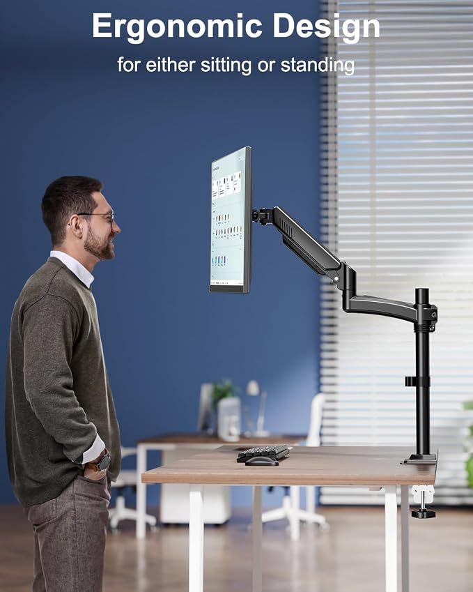 Single Monitor Mount Arm, VESA Desk Mount Stand - Image 8