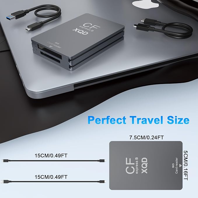 10Gbps CFExpress Type B Card Reader - 5 in 1 USB C&USB A CFexpress/XQD/SD Card - Image 7