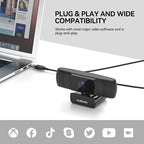 AUSDOM AF640 1080P Webcam with Microphone, 90°FOV USB PC Camera Webcam with - Image 8