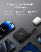 VRURC Portable Charger with Built-in Cable, 10000mAh 22.5W Fast Charging USB C - Image 7