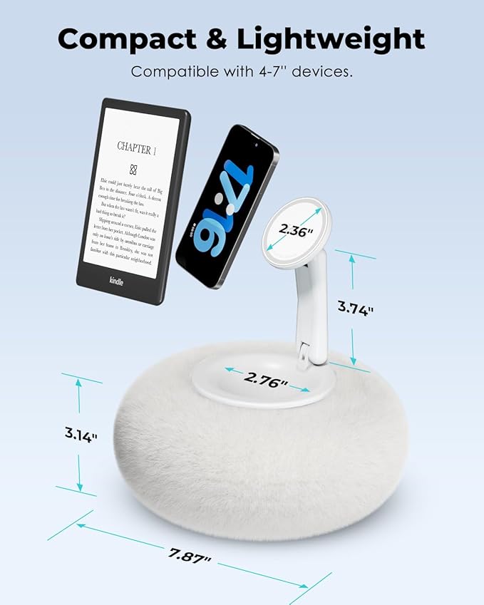 Viozon Phone Holder for Bed, Magnetic Pillow Stand, Compatible - Image 4