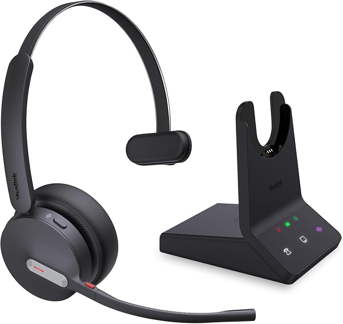 Yealink WH64 Mono UC DECT & Bluetooth Wireless Headset, 606ft Range, Single On by RedefineYourWorkplace