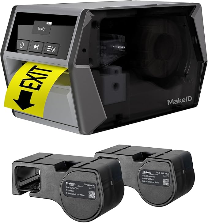 Makeid D50 Industrial Label Printer, Desktop Label Maker 2" Print Head by MakeID